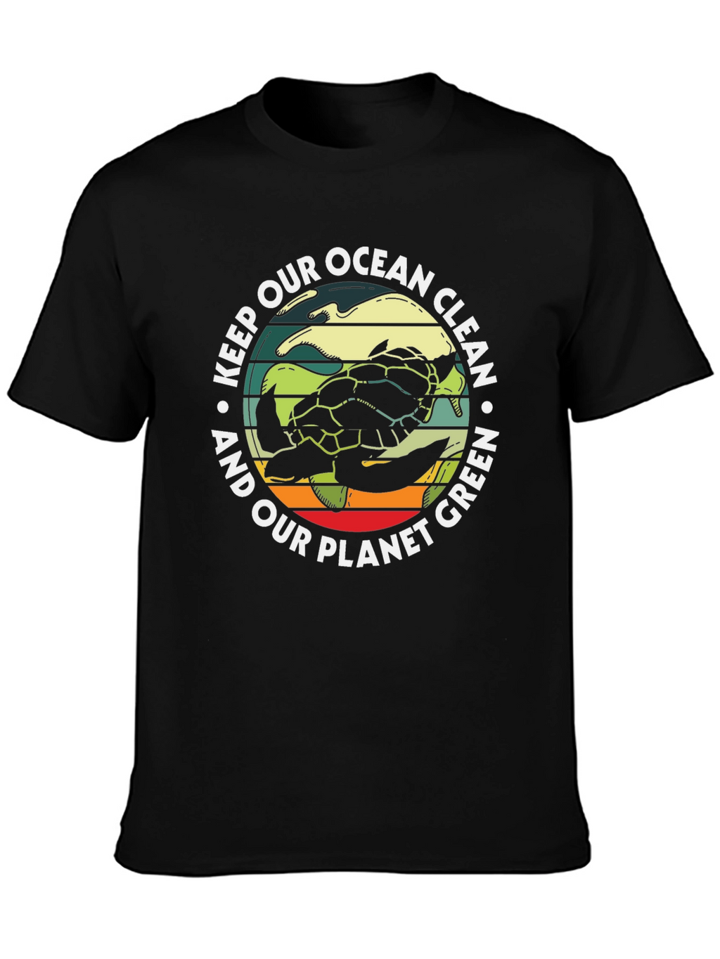 Eco-Friendly Turtle Graphic T-Shirt