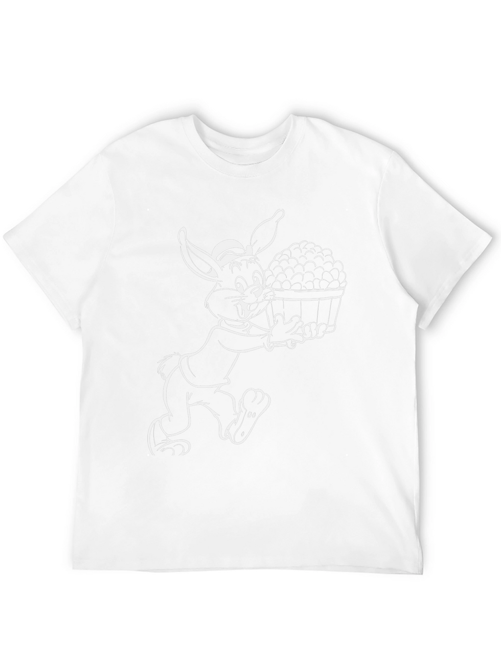 Cartoon Rabbit Black T-Shirt