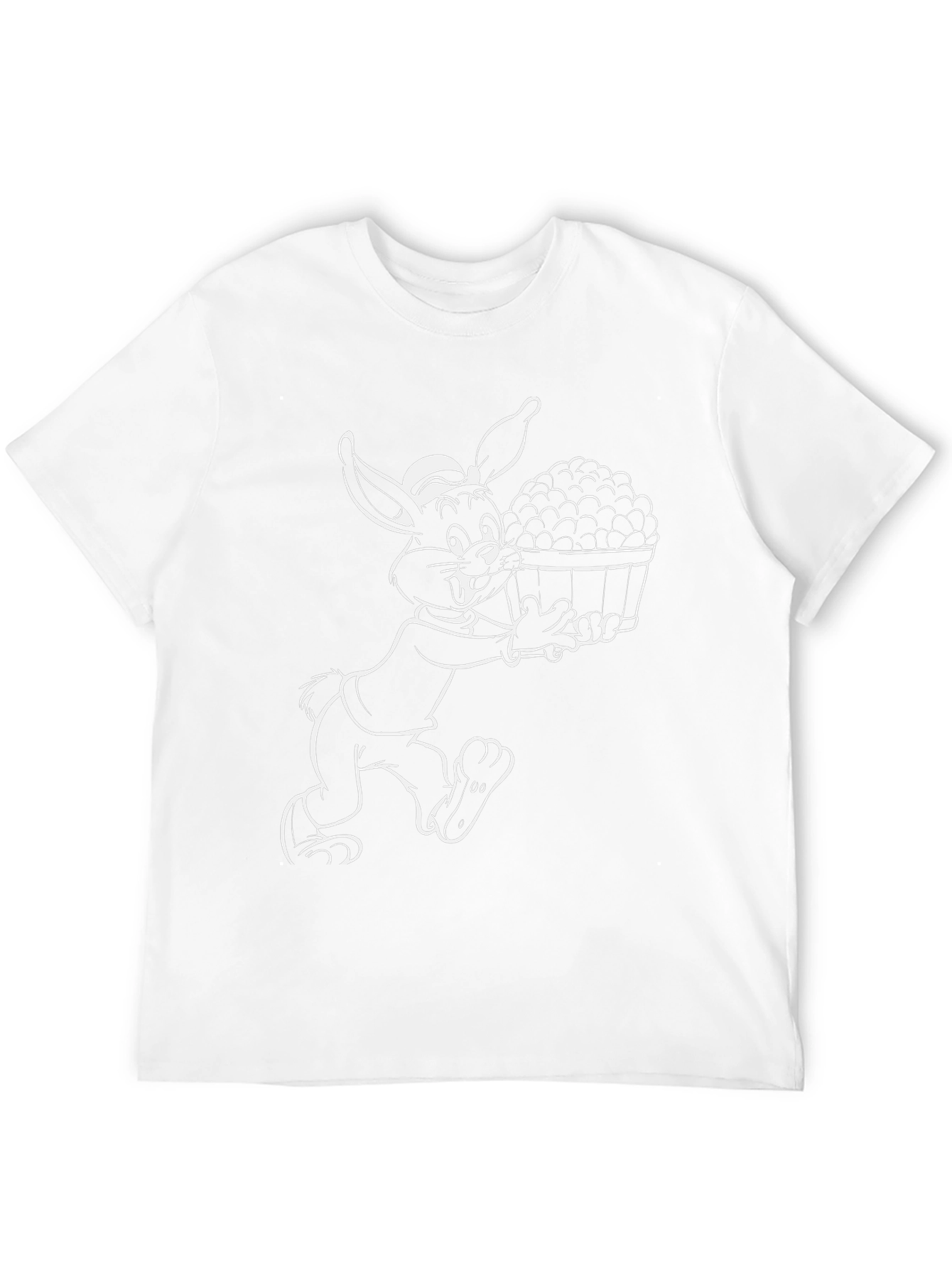 Cartoon Rabbit Black T-Shirt