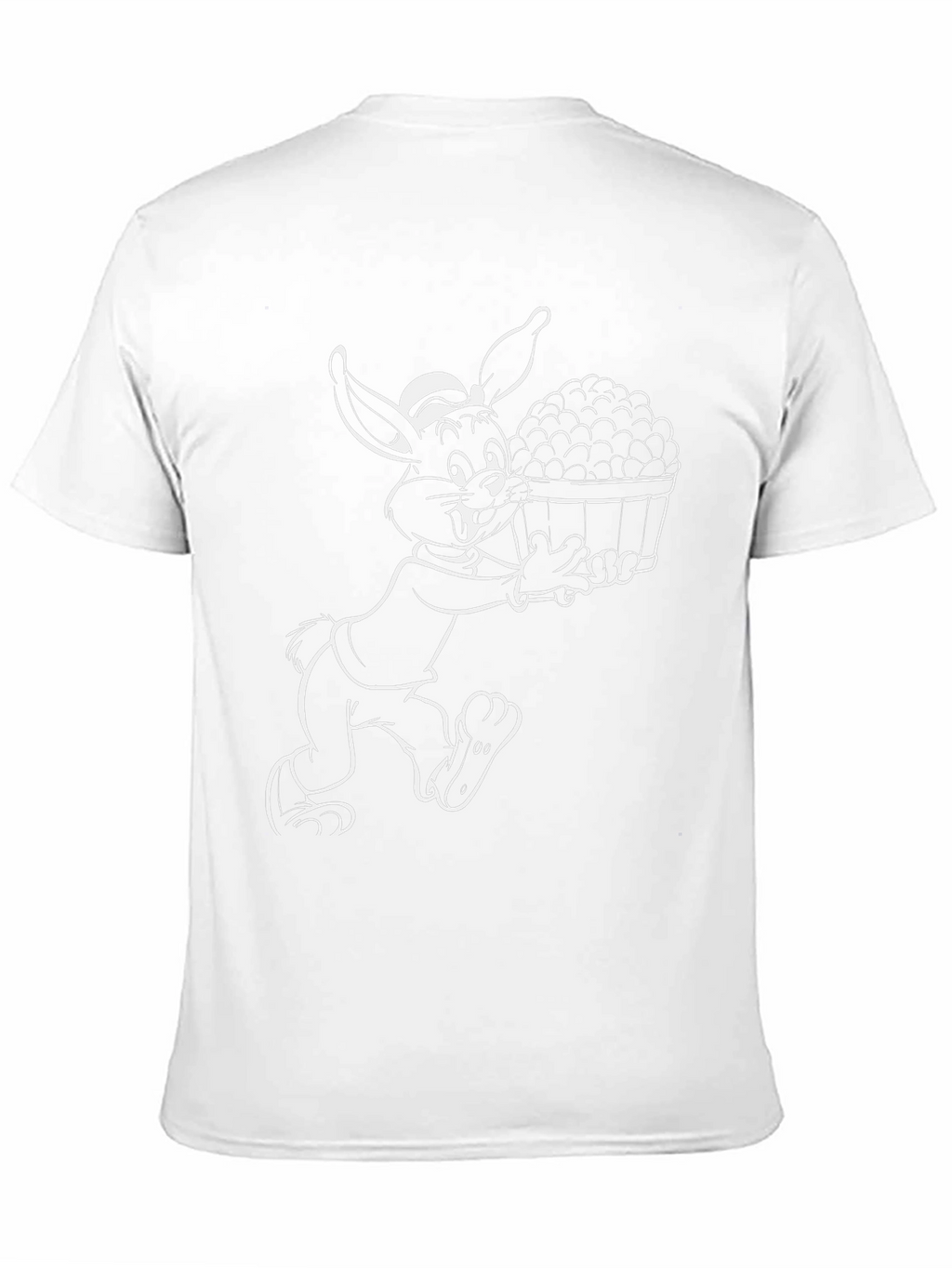 Cartoon Rabbit Black T-Shirt