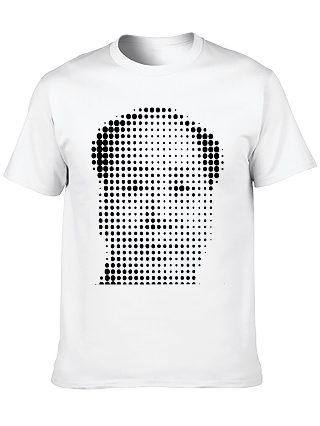 Abstract Dot Portrait Black T-Shirt