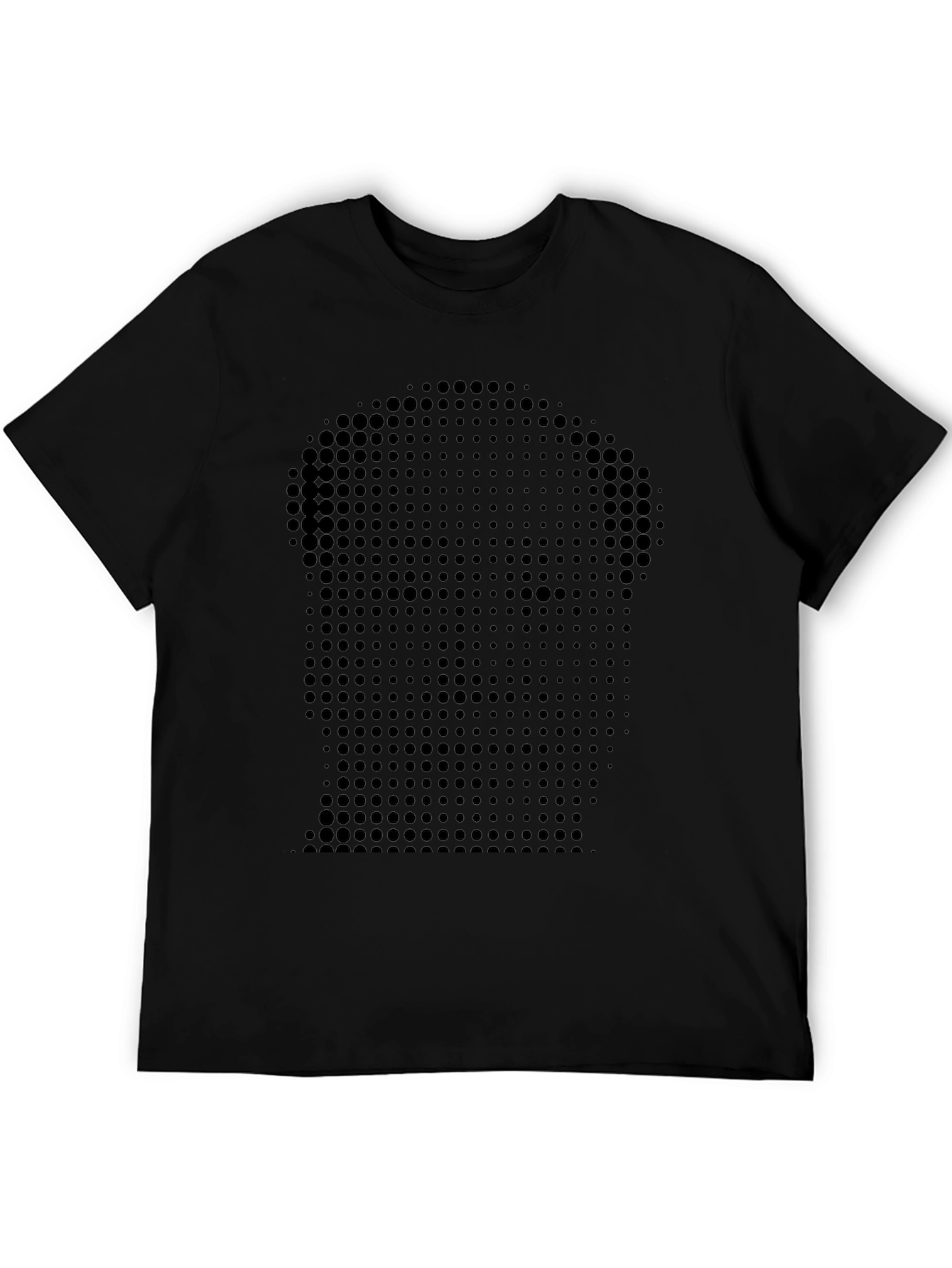Abstract Dot Portrait Black T-Shirt
