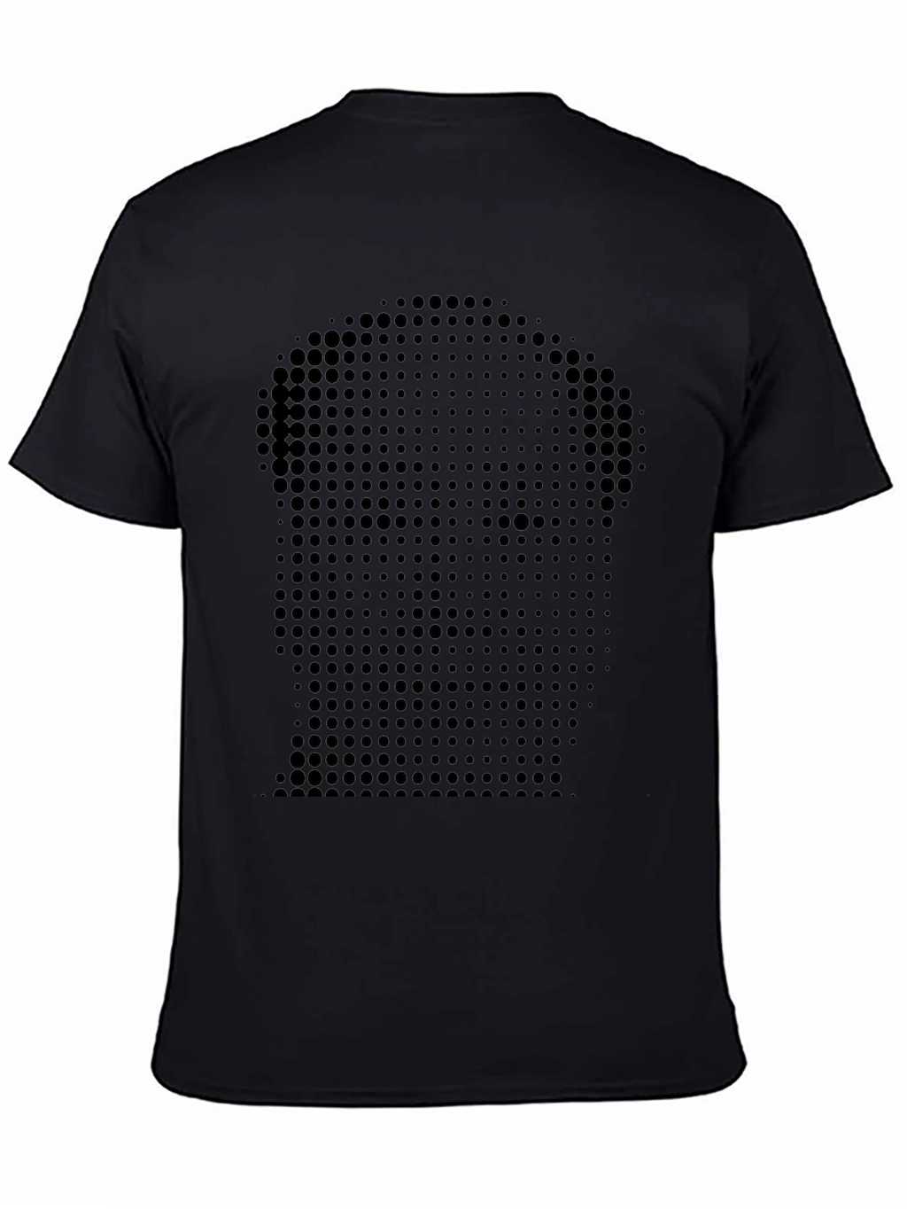 Abstract Dot Portrait Black T-Shirt