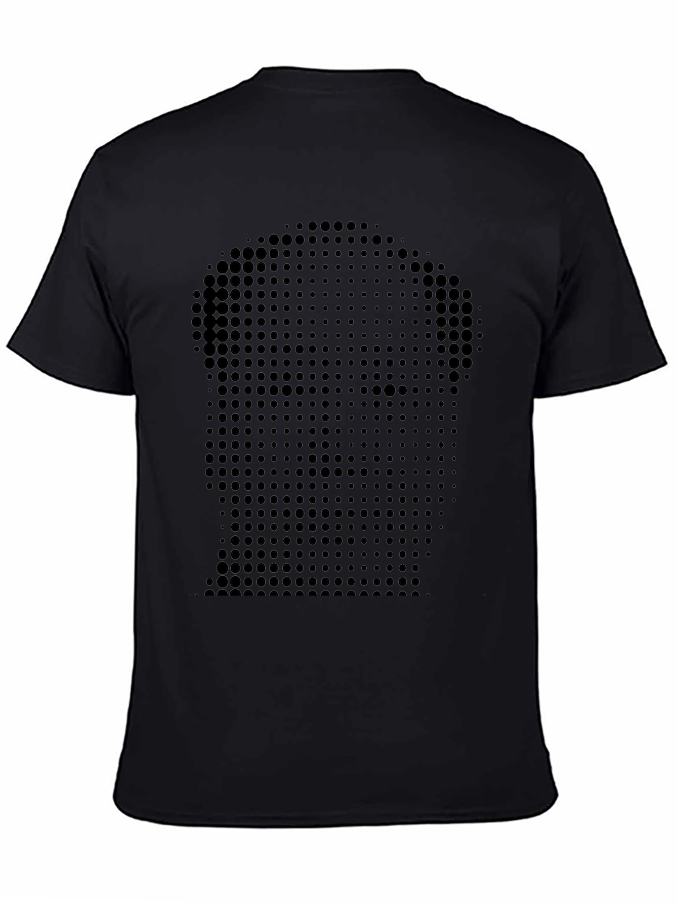 Abstract Dot Portrait Black T-Shirt