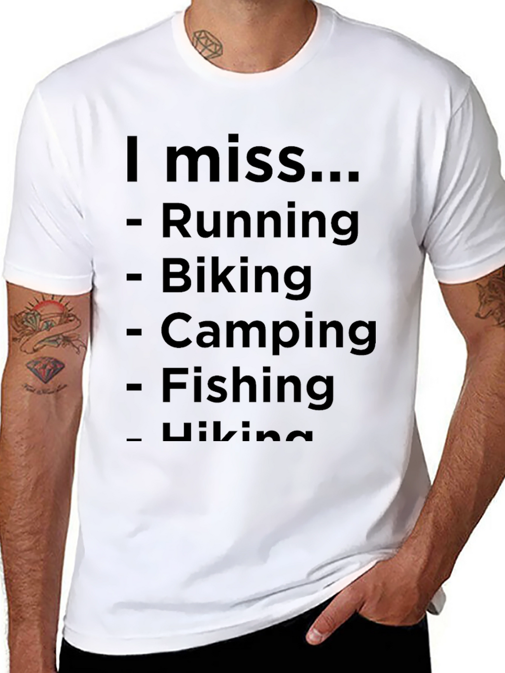 I Miss Running Biking Camping T-Shirt