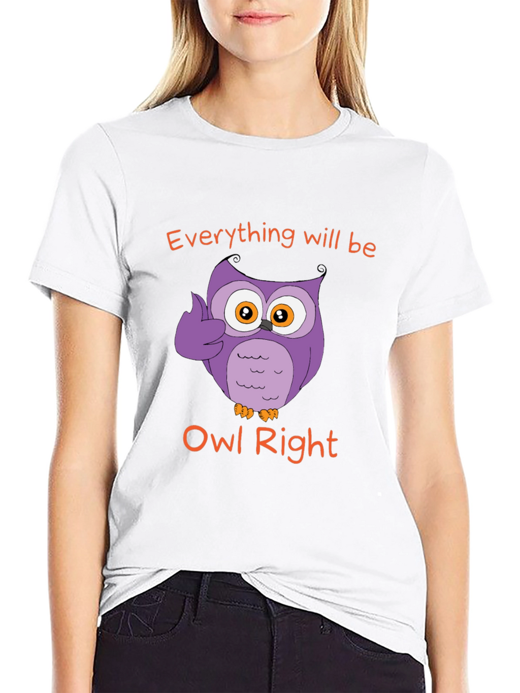 Everything Will Be Owl Right - Novelty T-Shirt