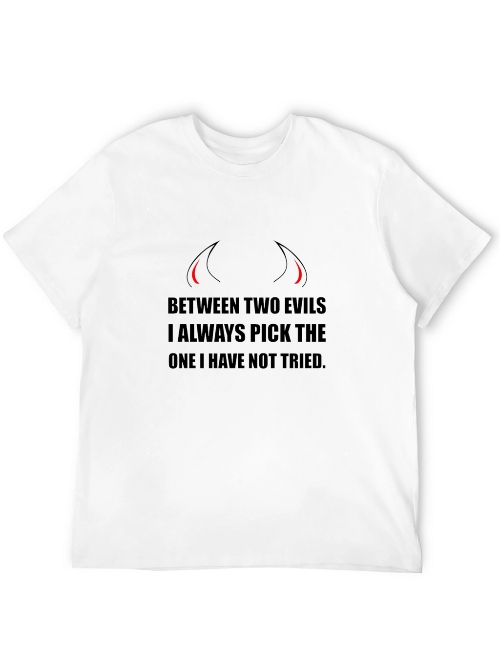 Edgy Between Two Evils Graphic T-Shirt