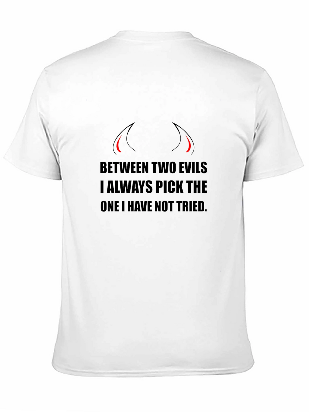 Edgy Between Two Evils Graphic T-Shirt