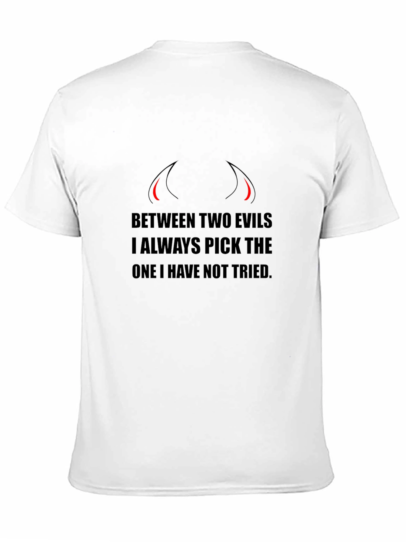 Edgy Between Two Evils Graphic T-Shirt