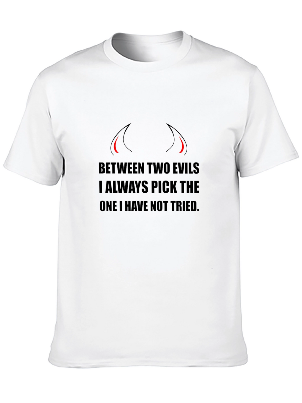 Edgy Between Two Evils Graphic T-Shirt