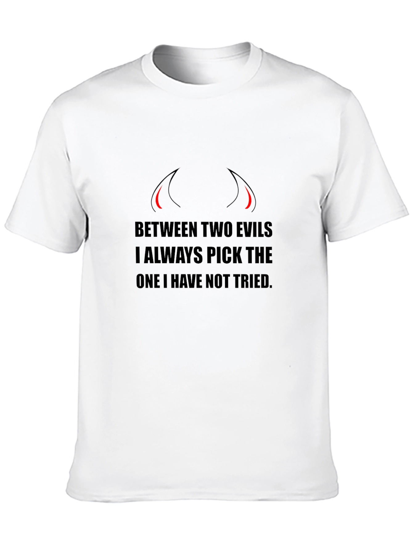 Edgy Between Two Evils Graphic T-Shirt