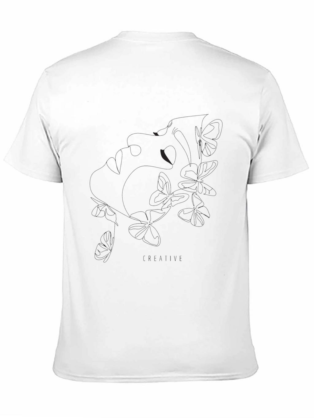 Mens Solid Black Crew Neck T-Shirt Casual Wear