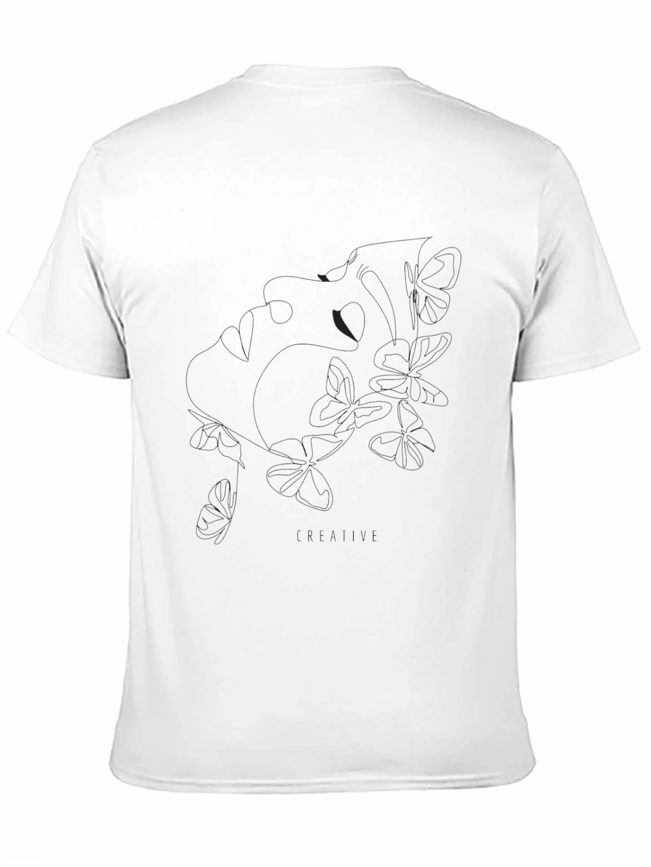 Mens Solid Black Crew Neck T-Shirt Casual Wear