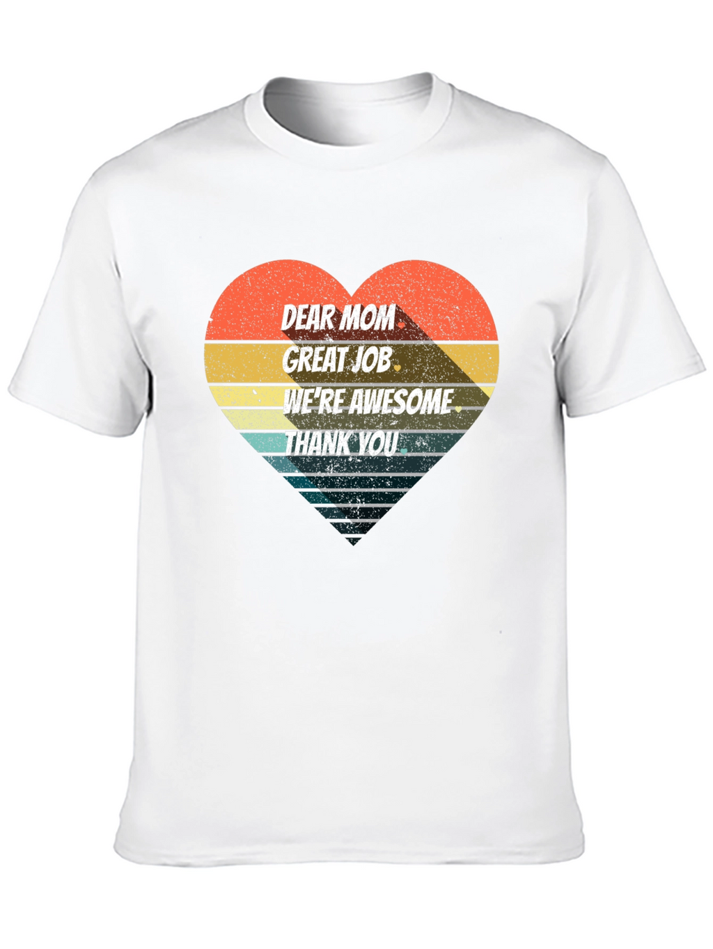 Retro Heart Dear Mom Graphic Tee