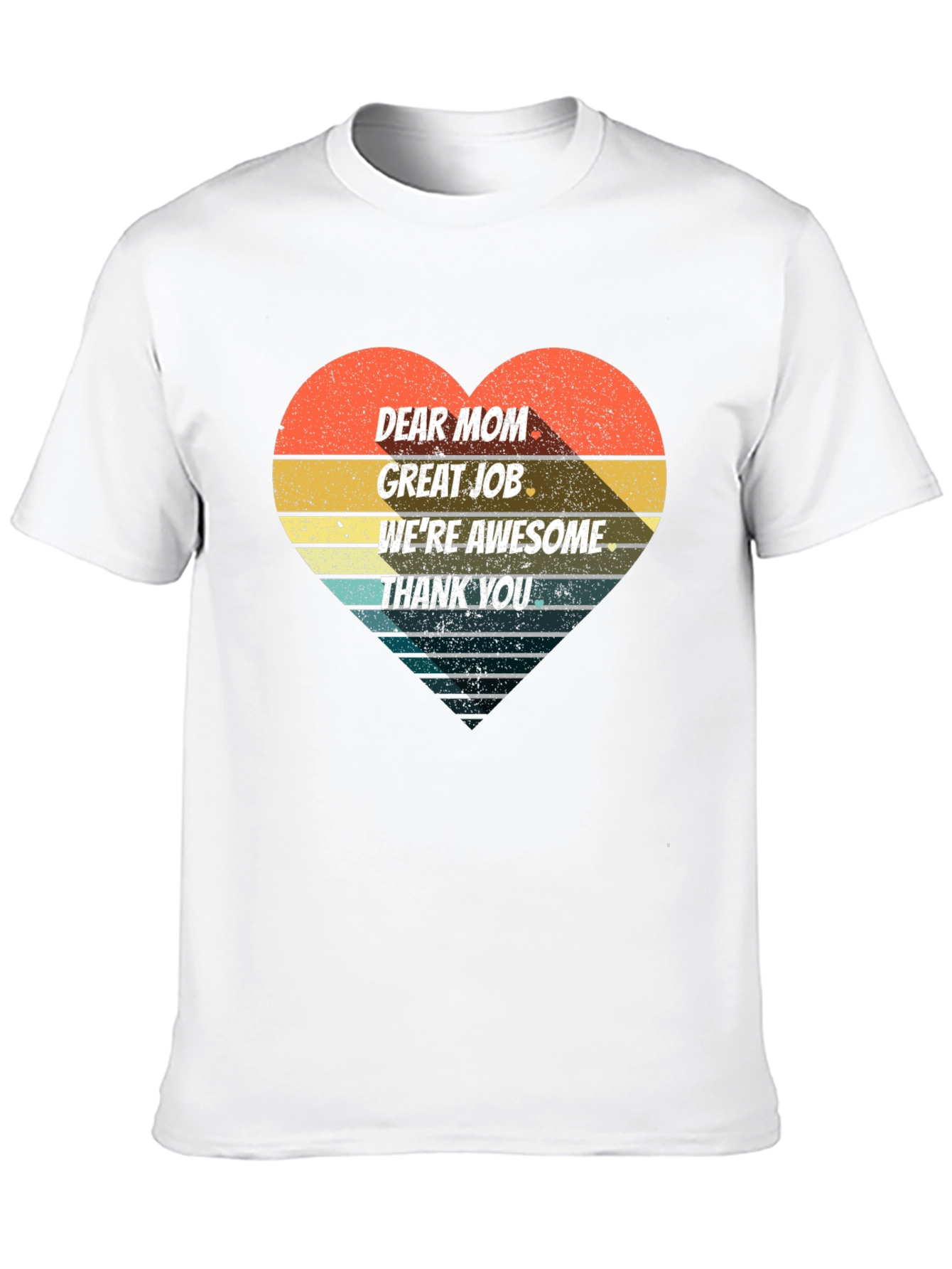 Retro Heart Dear Mom Graphic Tee
