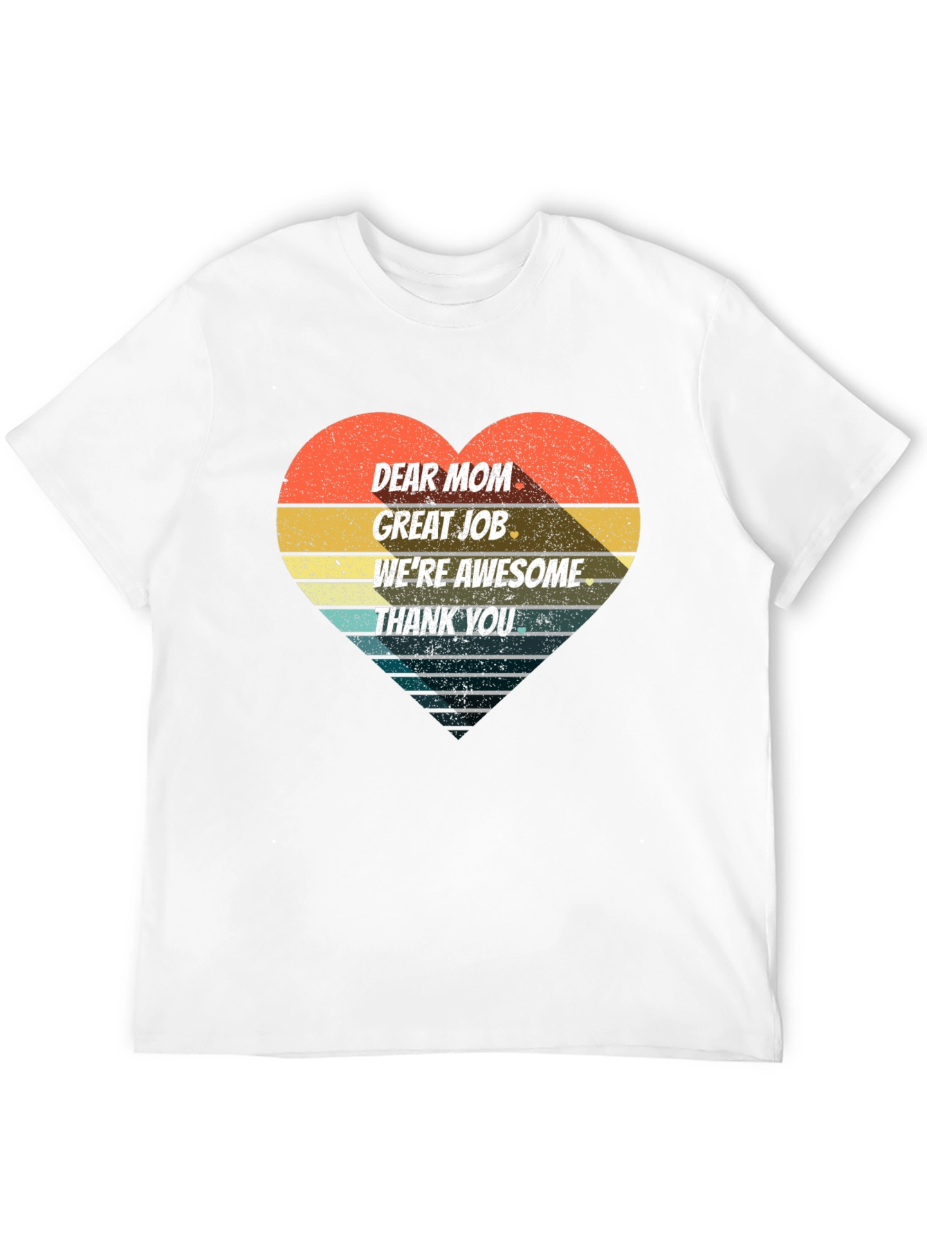 Retro Heart Dear Mom Graphic Tee