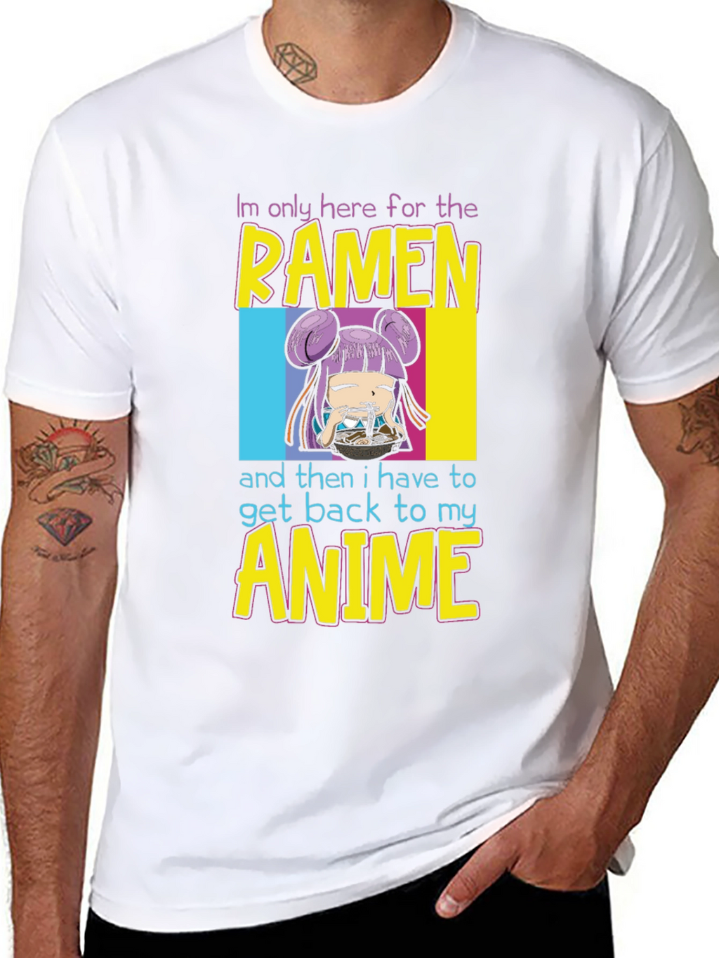 Ramen & Anime Graphic Tee - Black