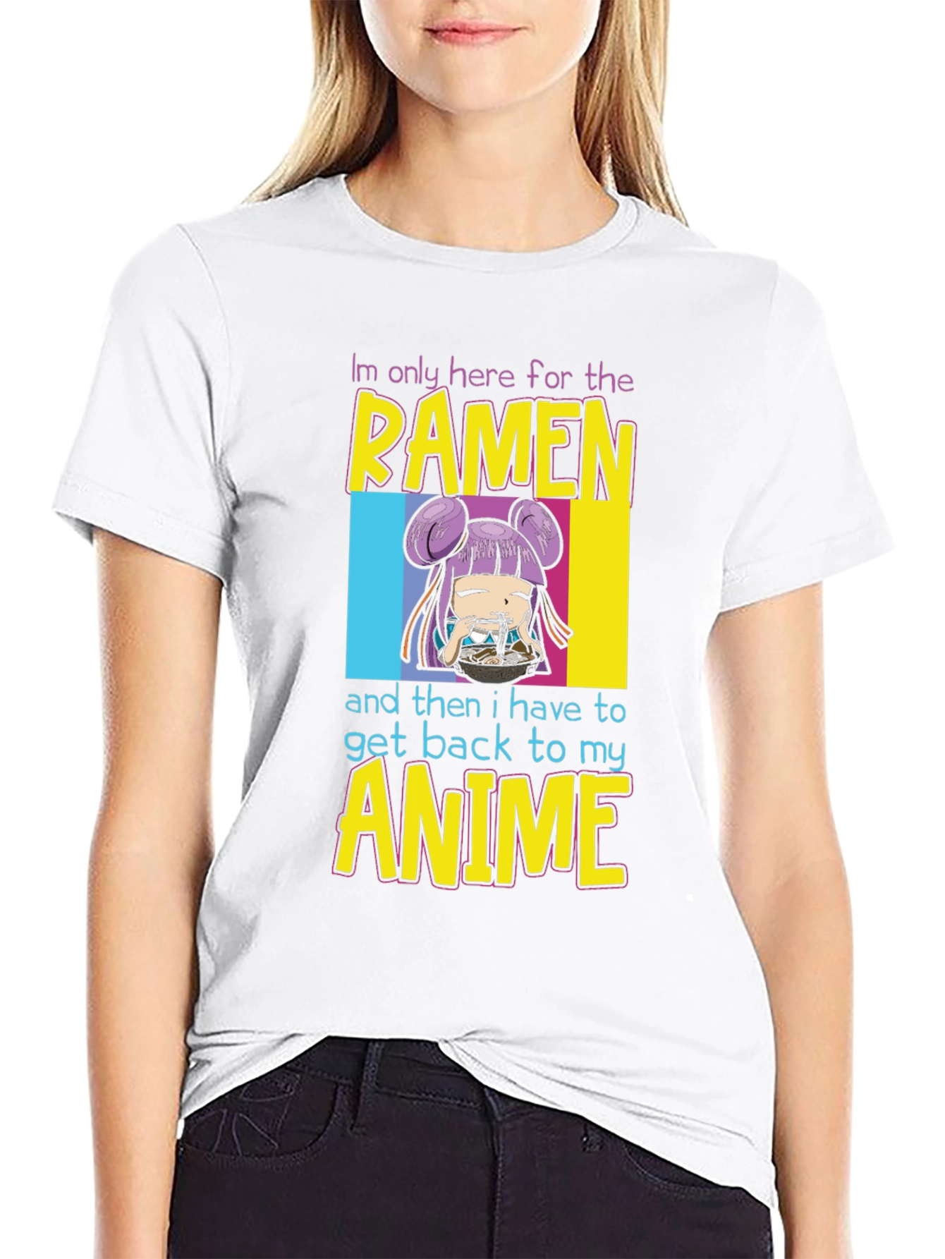 Ramen & Anime Graphic Tee - Black