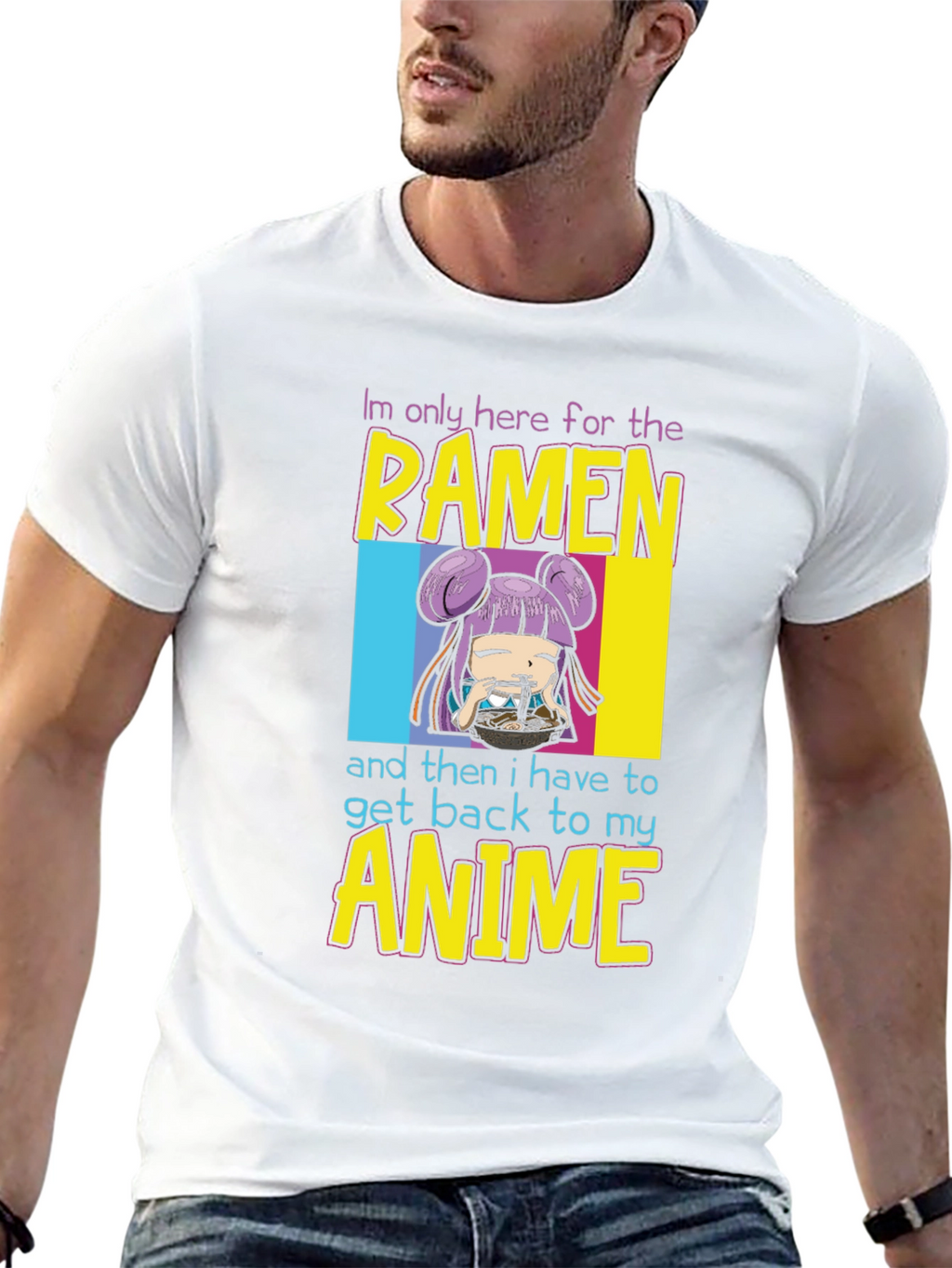 Ramen & Anime Graphic Tee - Black
