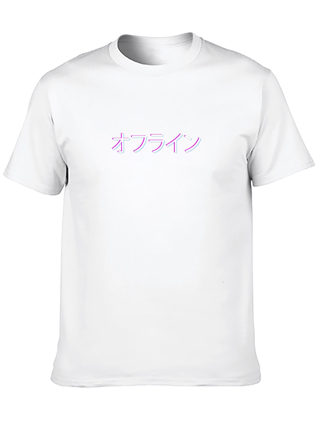 Offline Japanese Text Black T-Shirt