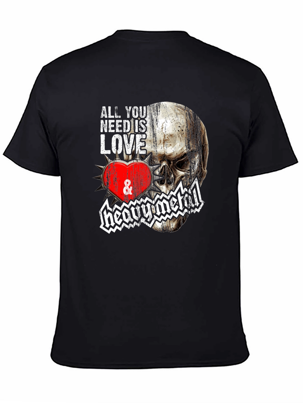 Skull & Metal Graphic T-Shirt - Rocker Style