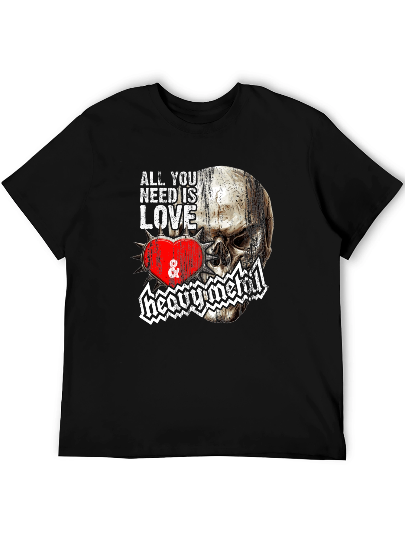 Skull & Metal Graphic T-Shirt - Rocker Style