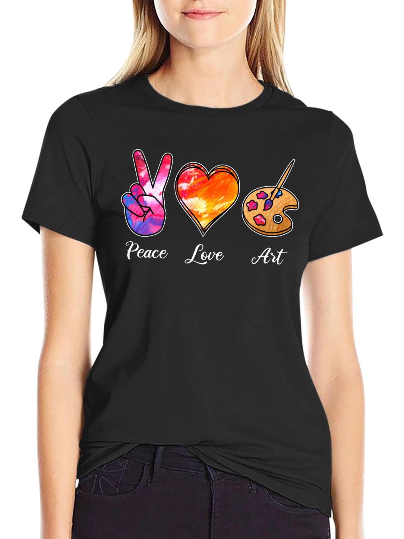 Peace Love Art T-Shirt