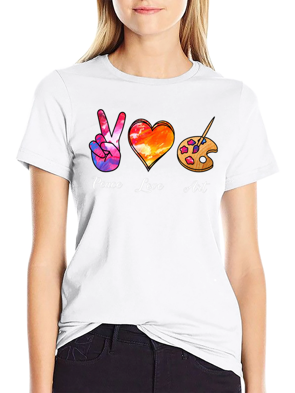 Peace Love Art T-Shirt