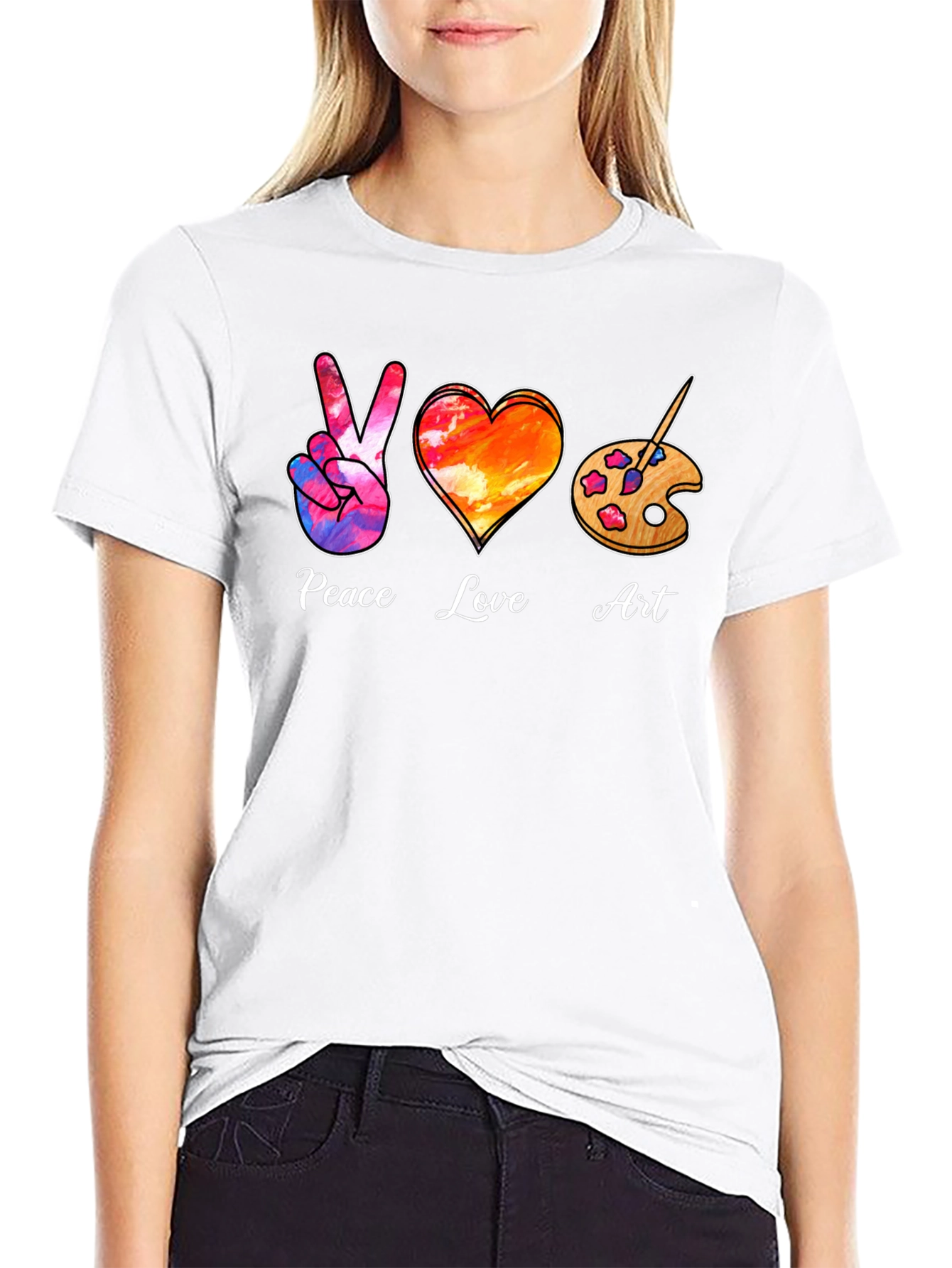 Peace Love Art T-Shirt