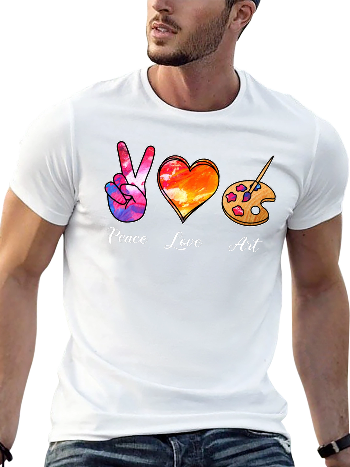 Peace Love Art T-Shirt