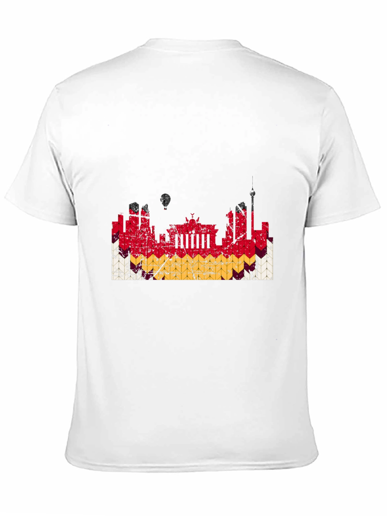 Berlin Skyline German Flag Graphic T-Shirt