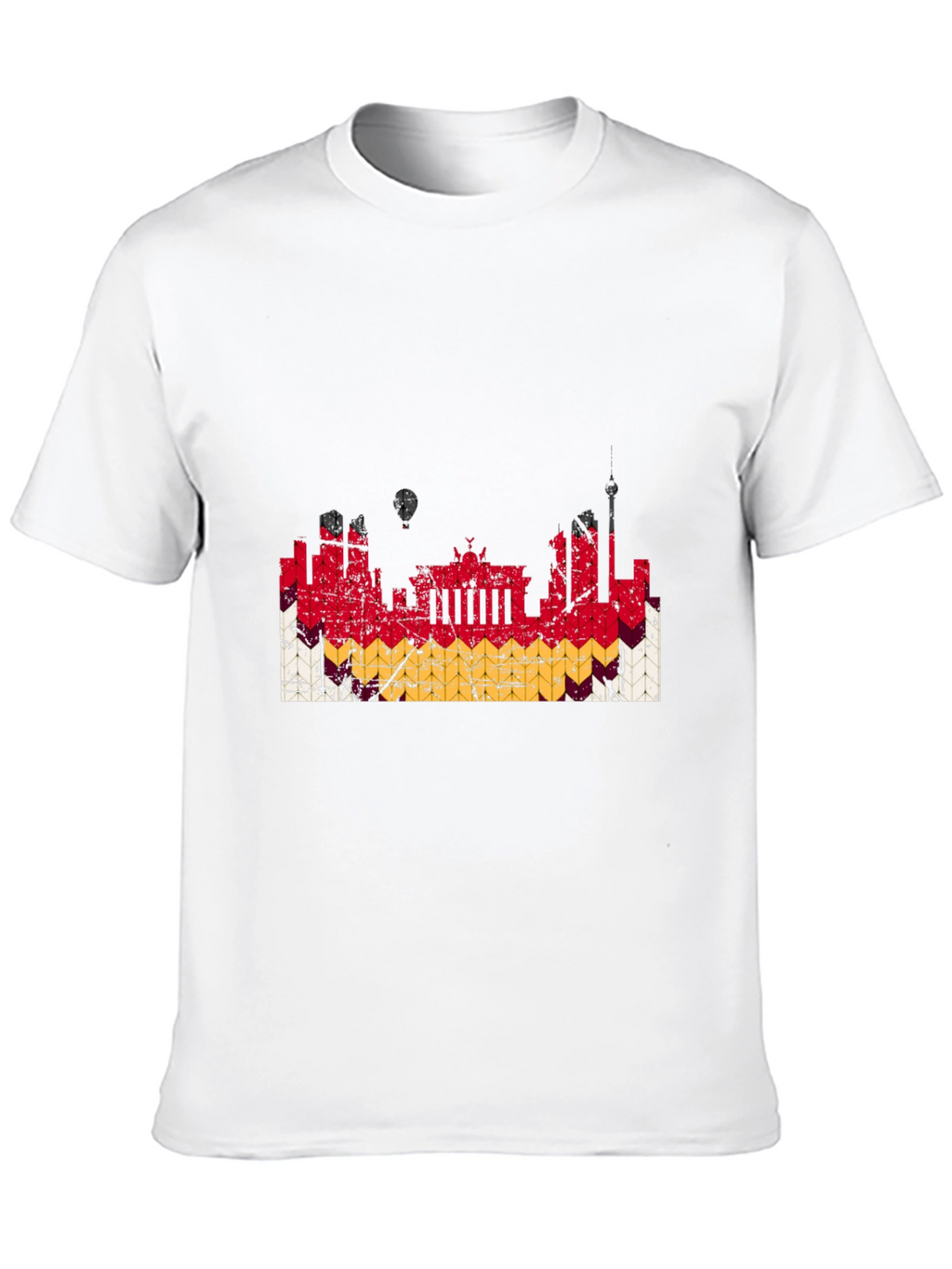 Berlin Skyline German Flag Graphic T-Shirt