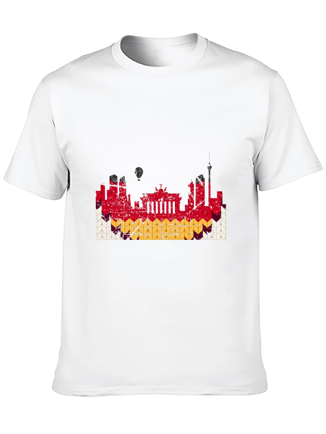 Berlin Skyline German Flag Graphic T-Shirt