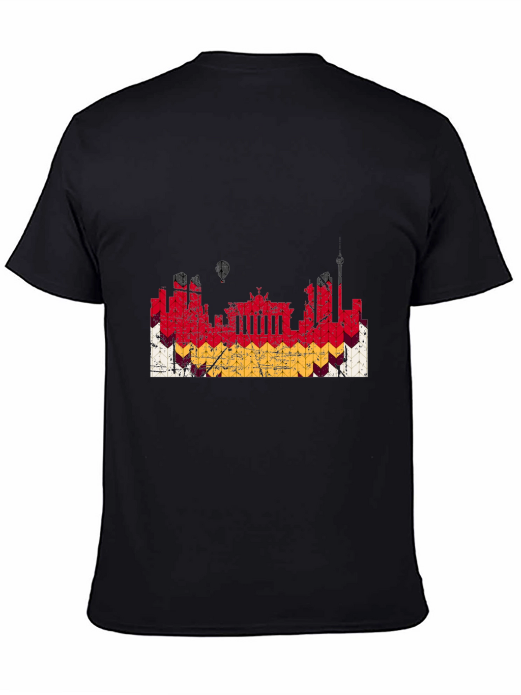 Berlin Skyline German Flag Graphic T-Shirt