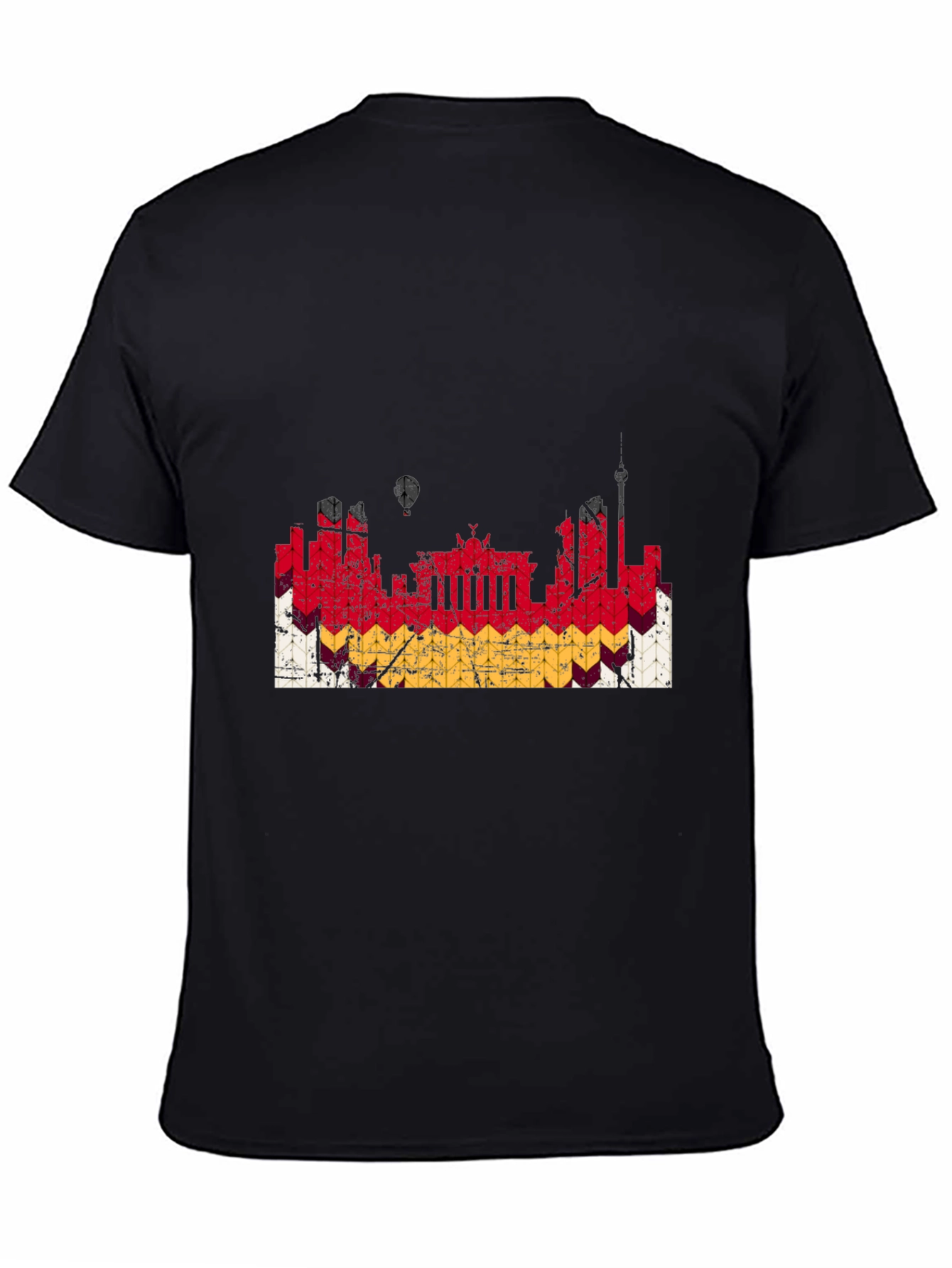Berlin Skyline German Flag Graphic T-Shirt