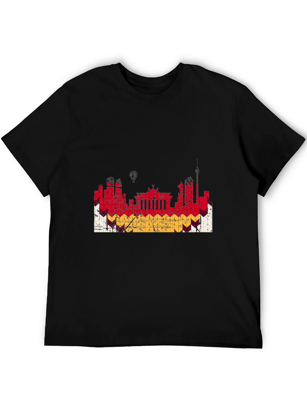 Berlin Skyline German Flag Graphic T-Shirt