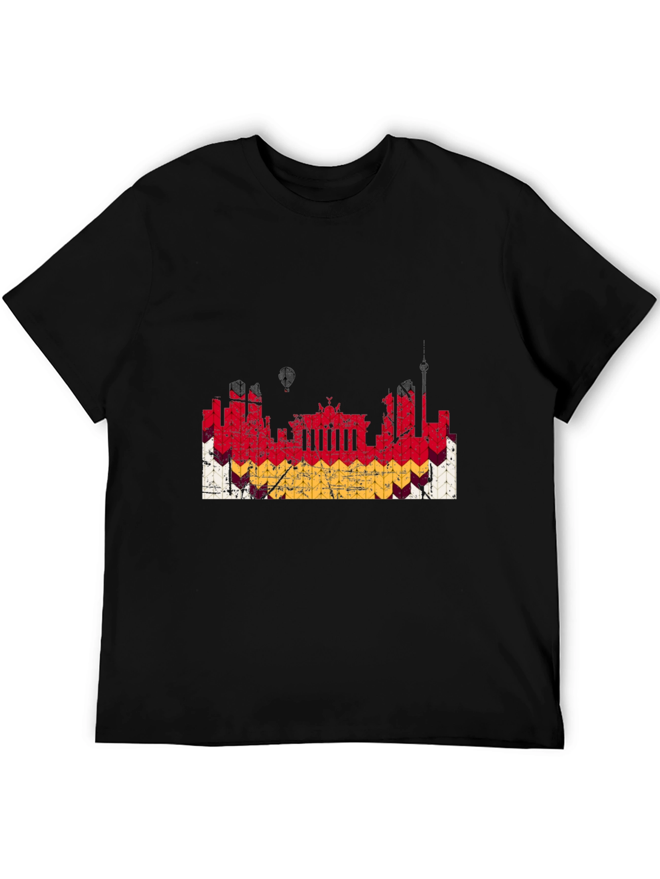 Berlin Skyline German Flag Graphic T-Shirt