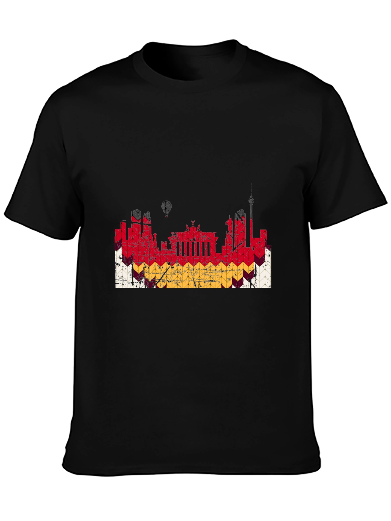 Berlin Skyline German Flag Graphic T-Shirt
