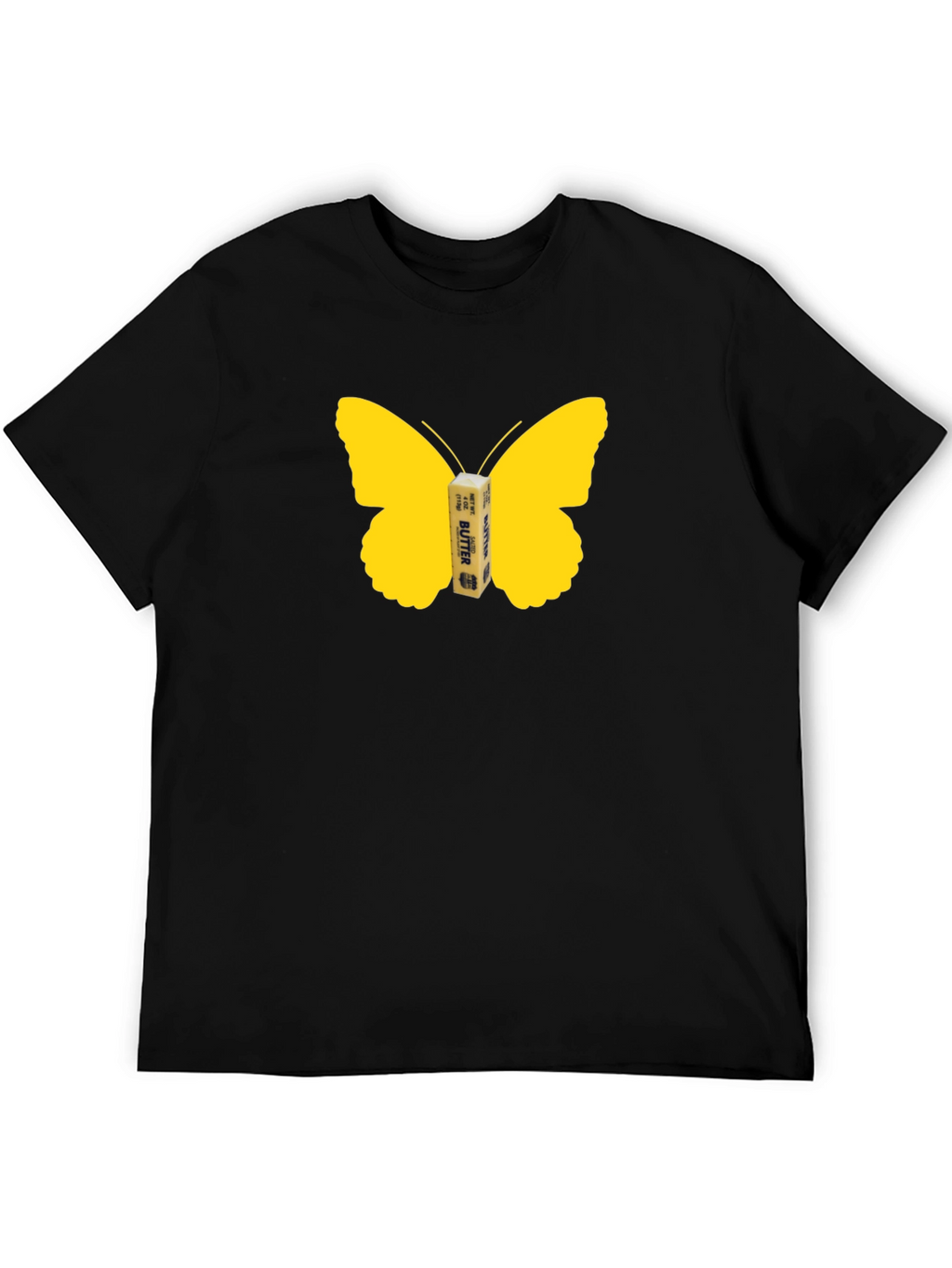 Butterfly Butter Graphic Tee - Funny Food Shirt