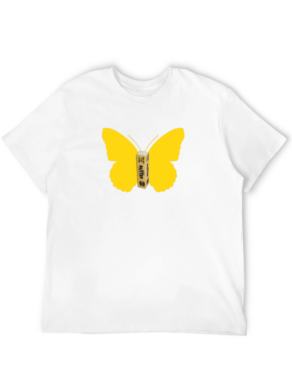Butterfly Butter Graphic Tee - Funny Food Shirt
