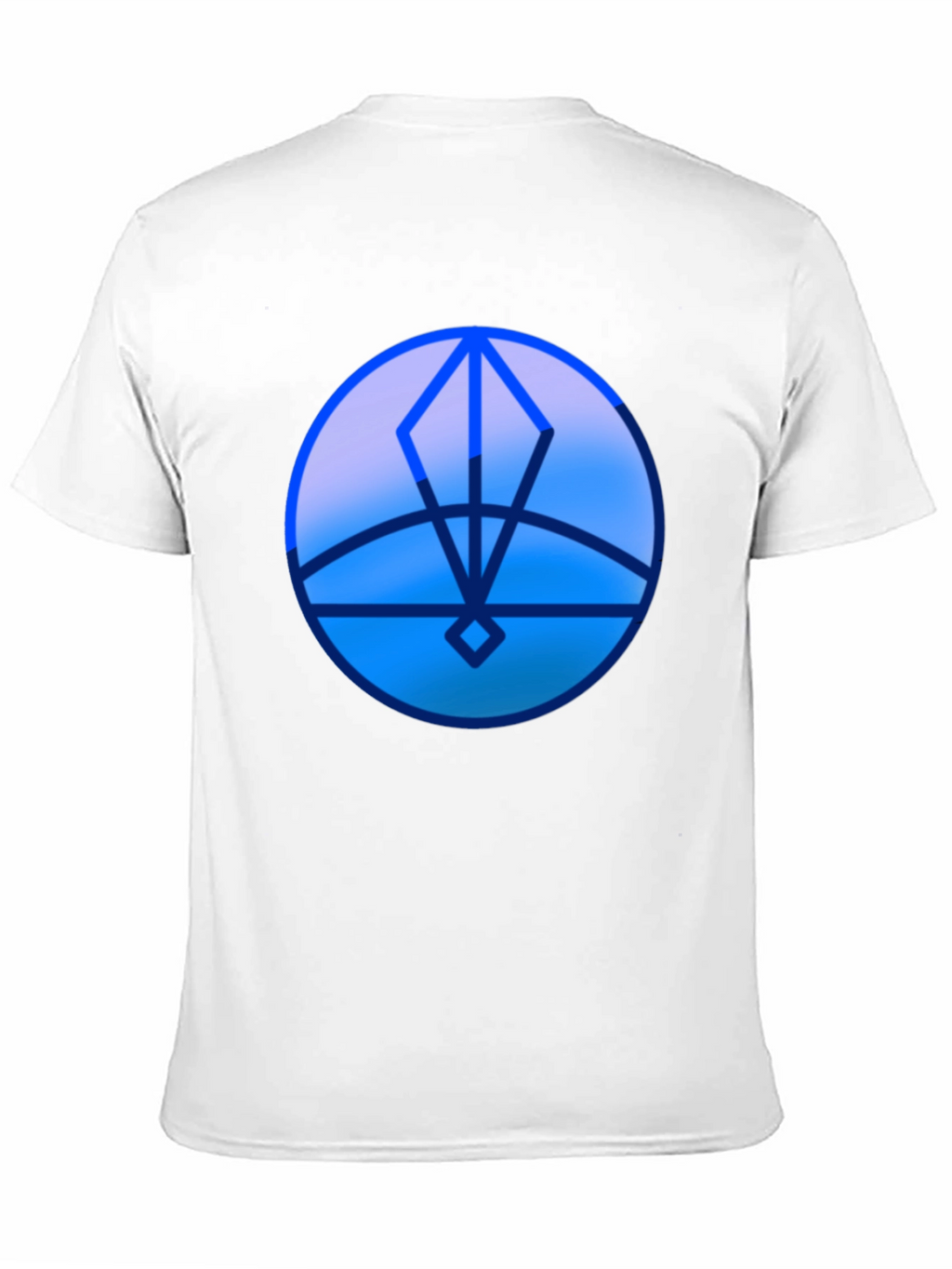 Geometric Blue Graphic Print T-Shirt