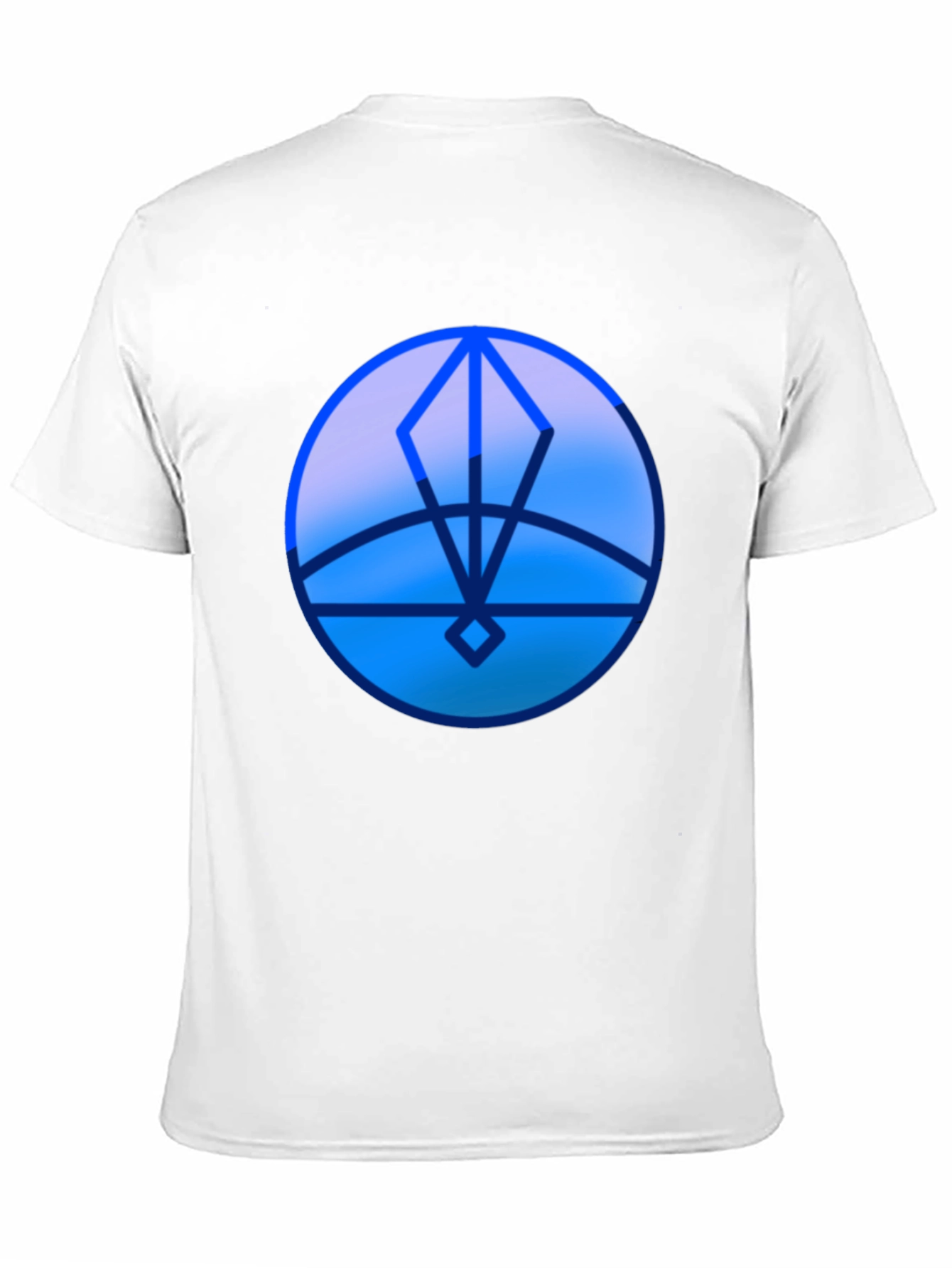 Geometric Blue Graphic Print T-Shirt
