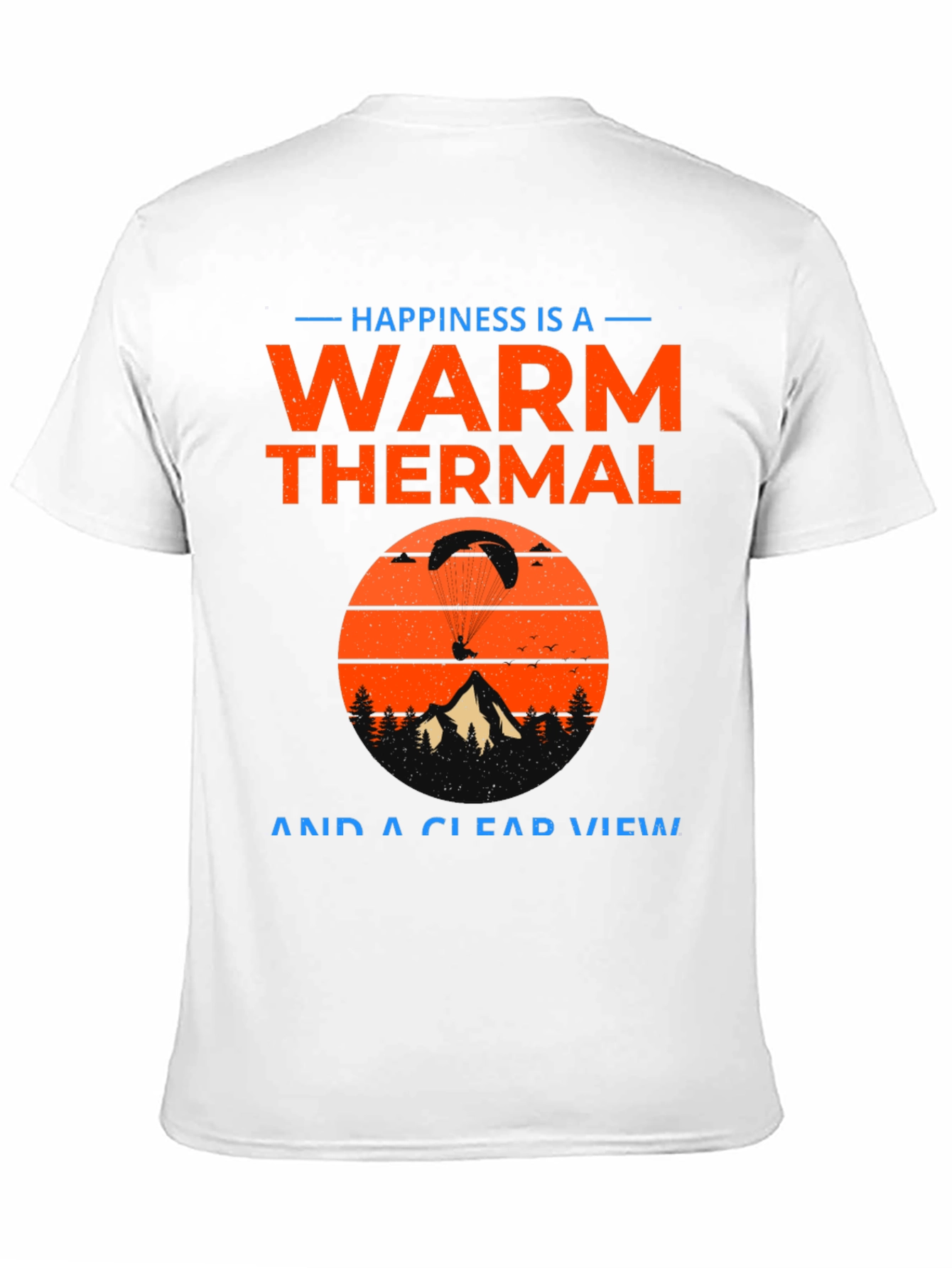 Warm Thermal and Clear View Paragliding Graphic T-Shirt