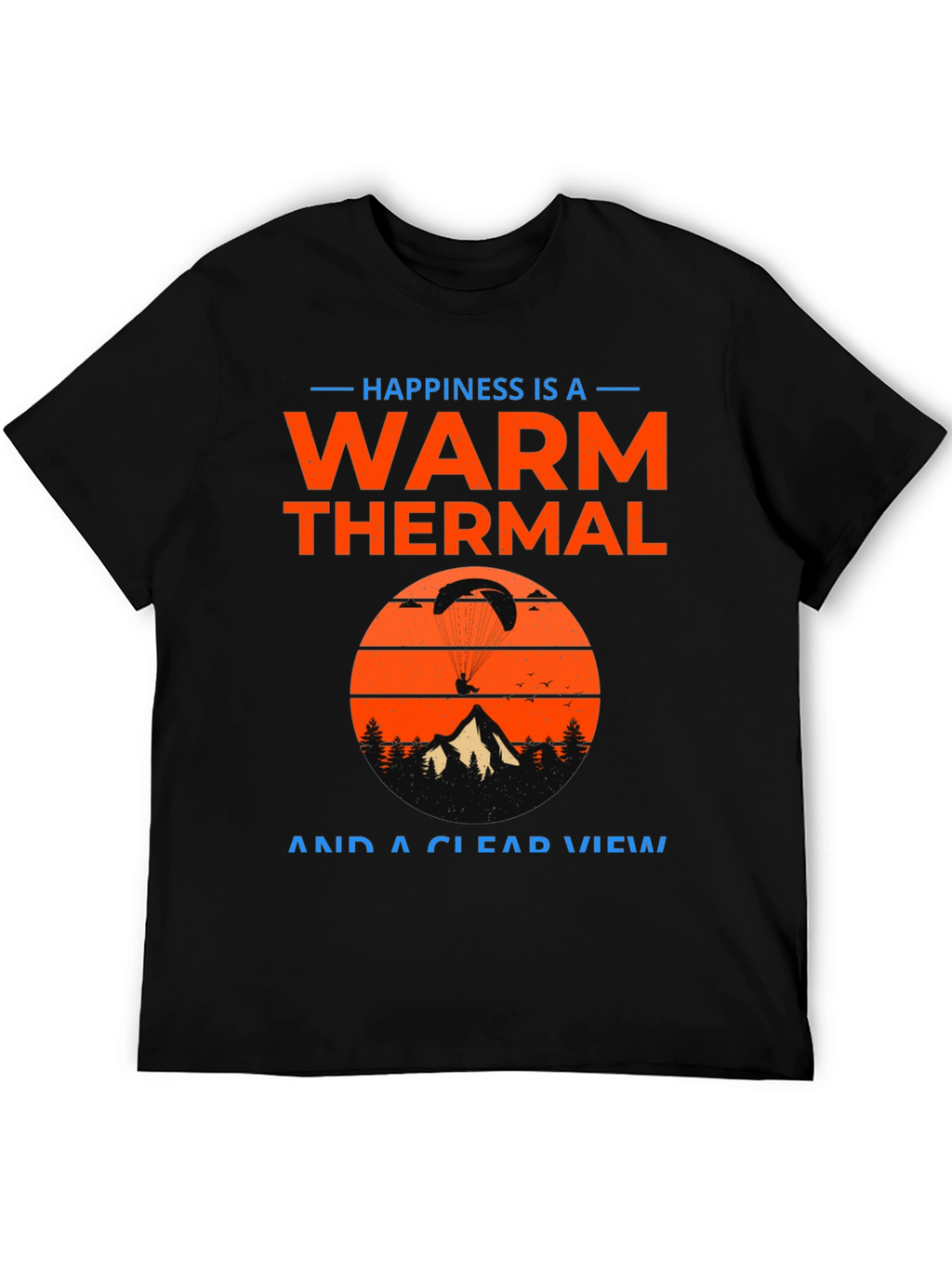 Warm Thermal and Clear View Paragliding Graphic T-Shirt