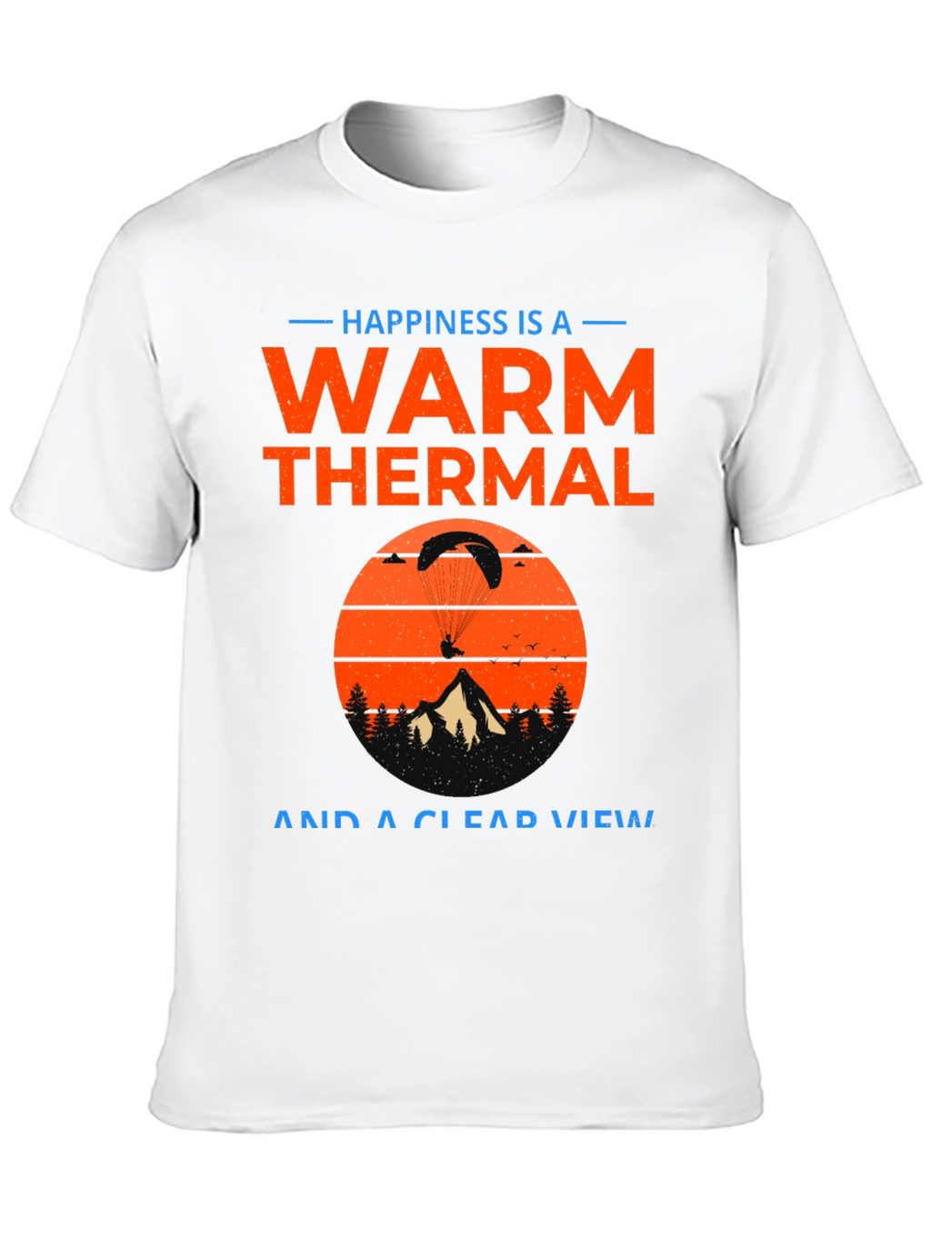 Warm Thermal and Clear View Paragliding Graphic T-Shirt