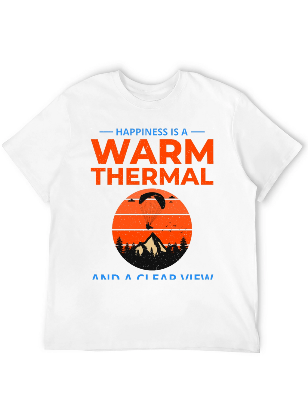 Warm Thermal and Clear View Paragliding Graphic T-Shirt