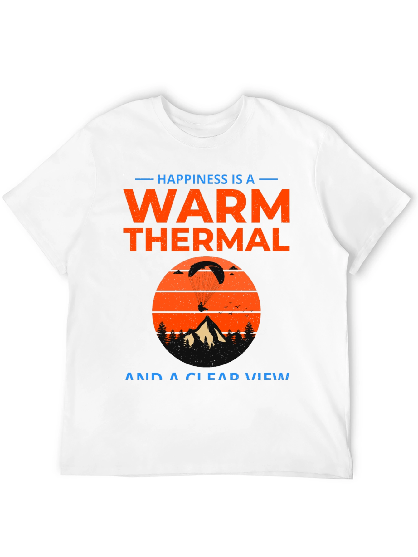 Warm Thermal and Clear View Paragliding Graphic T-Shirt