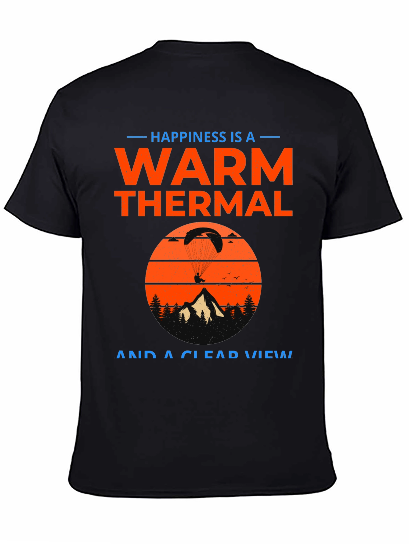 Warm Thermal and Clear View Paragliding Graphic T-Shirt