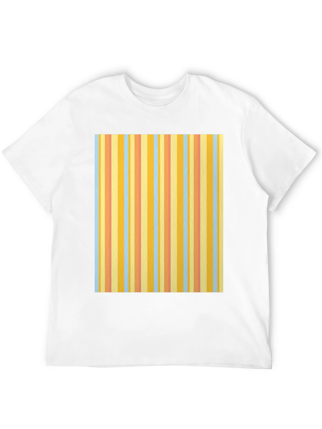 Striped Pattern T-Shirt - Casual Cotton Tee