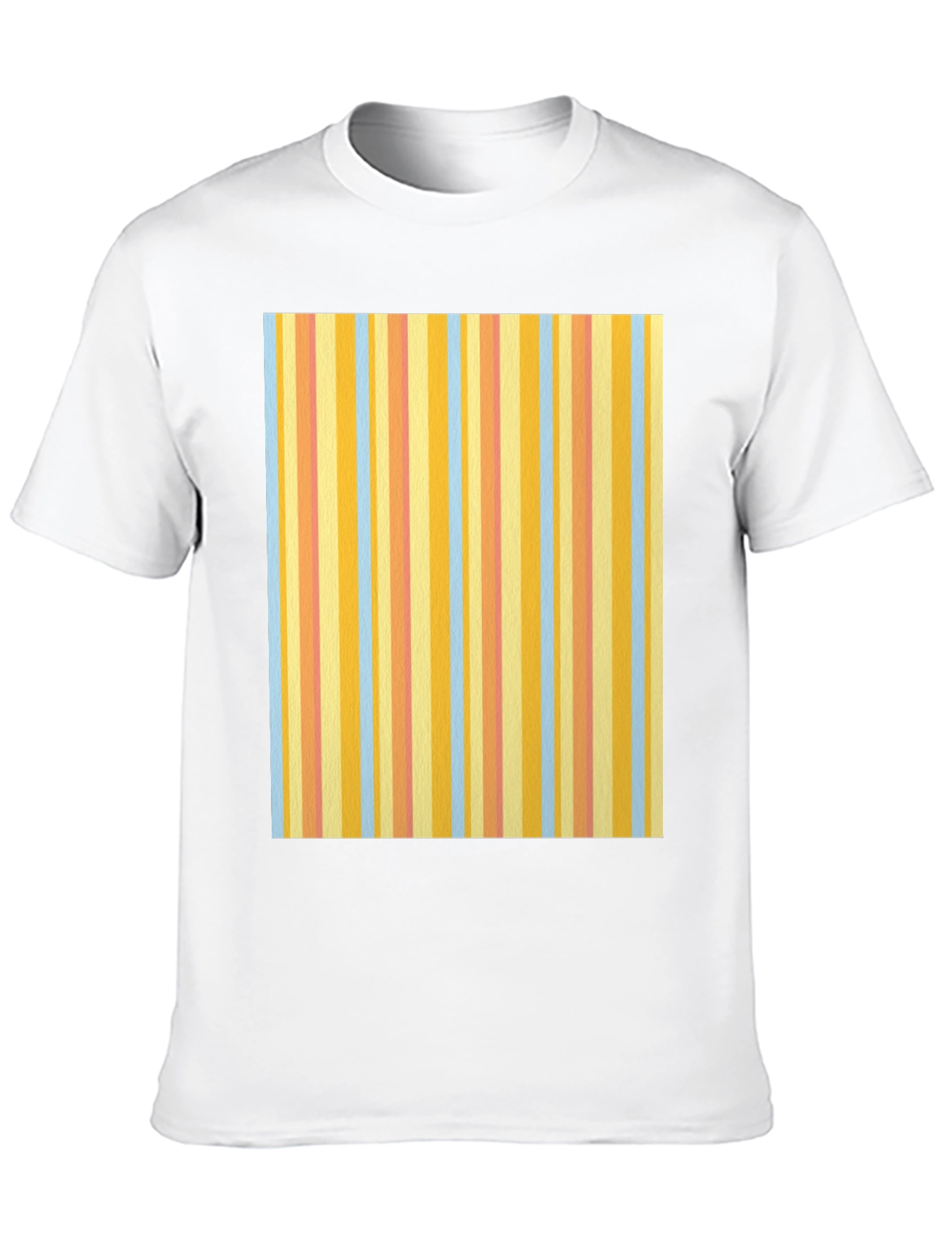 Striped Pattern T-Shirt - Casual Cotton Tee
